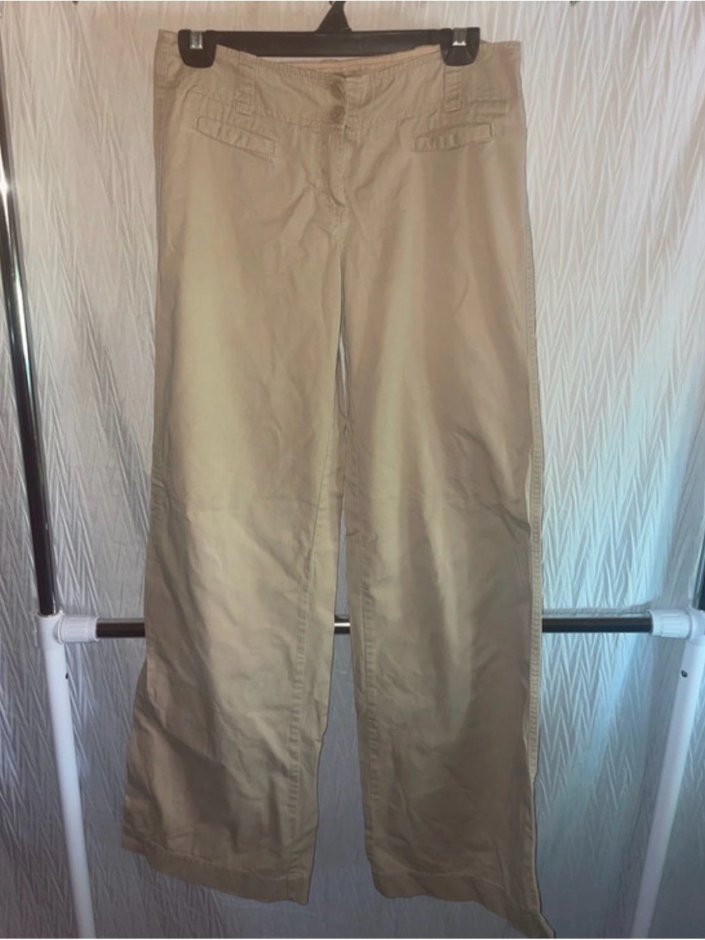New York & Company Tan Wide-Leg Chinos